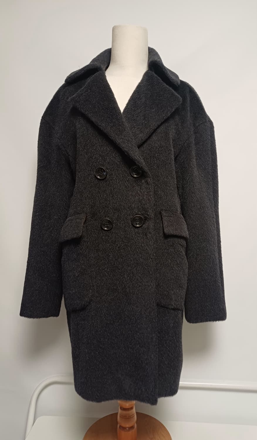 한섬 SYSTEM 라마 혼방 여성 부클 더블 코트 상품이미지1