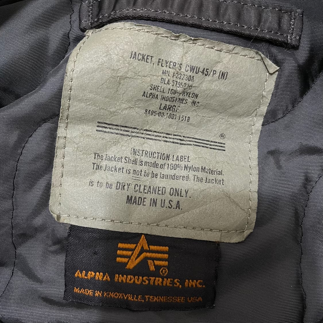 알파인더스트리 USA 봄버 MA-1 카라 항공점퍼 L 상품이미지5