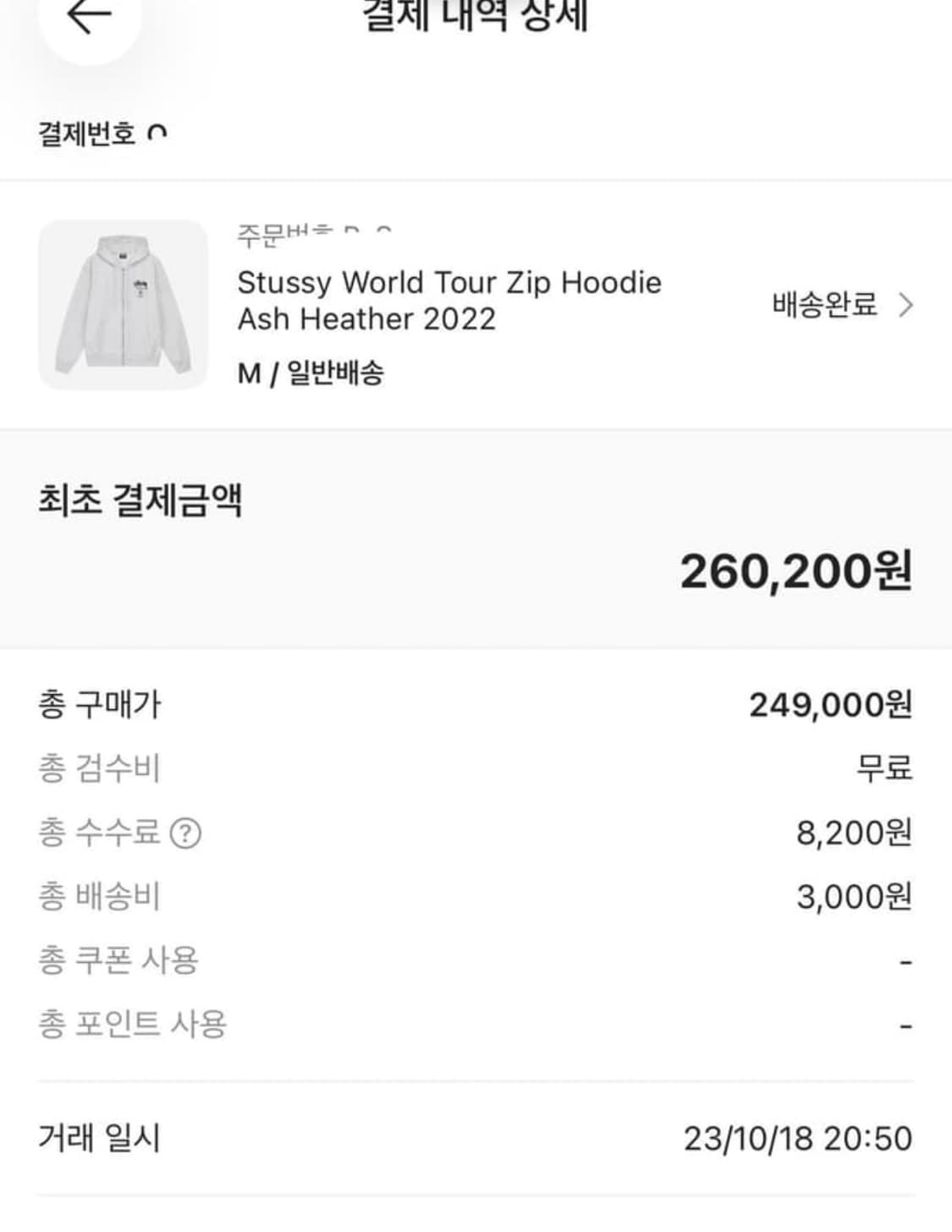 스투시 월드투어 후드집업 M 상품이미지5