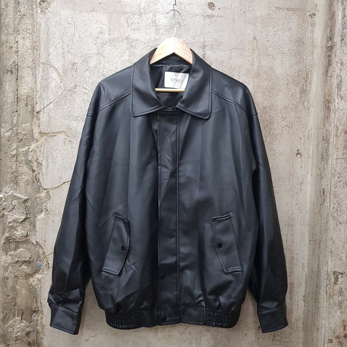 브이투 비건레더 오버핏 자켓 L사이즈  상품이미지1