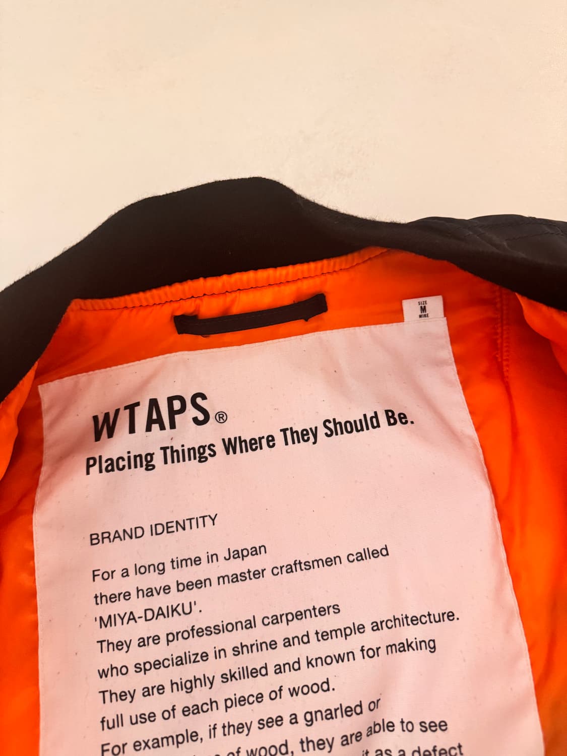 더블탭스 봄버자켓 블랙 M사이즈 상품이미지2