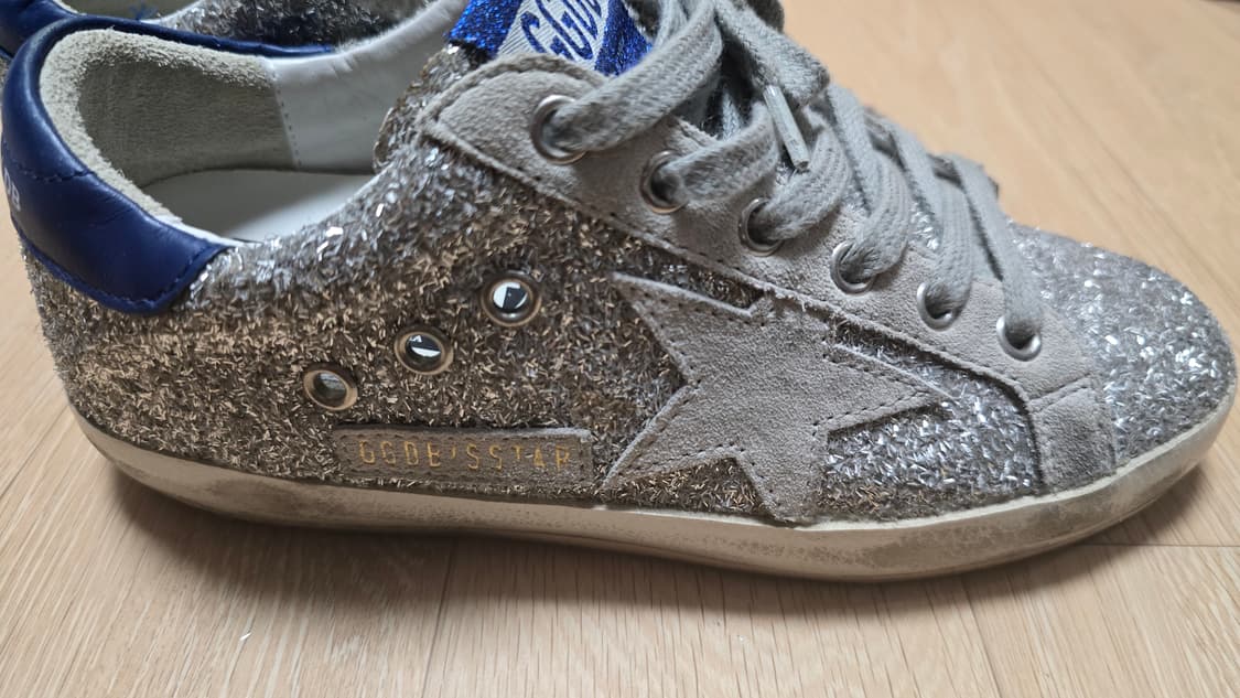 골든구스 슈퍼스타 실버글리터 아이스스타 블루탭 35 상품이미지2