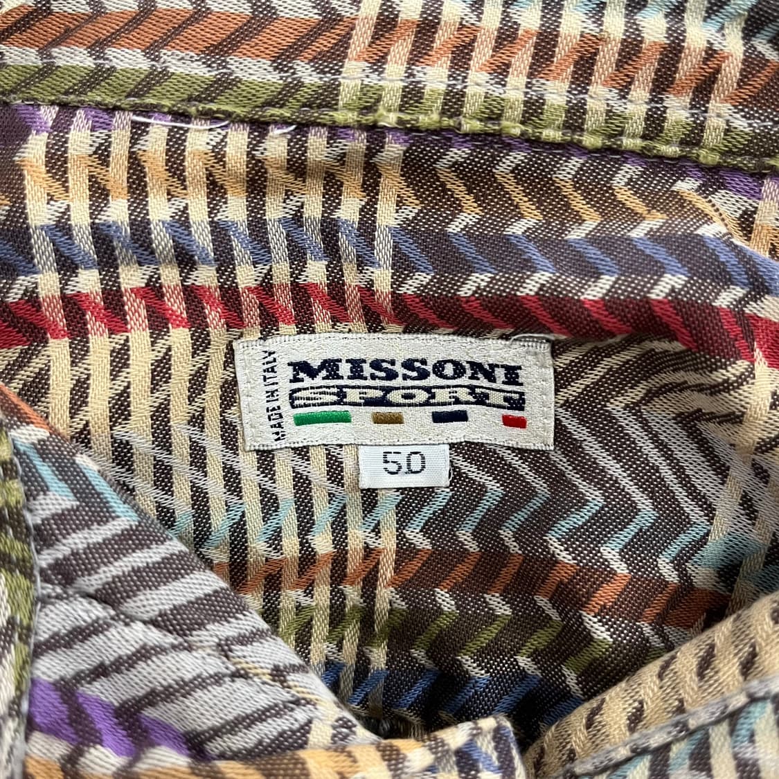 [정품/50] 미쏘니 체크 카라 셔츠 긴팔티 b17 상품이미지5