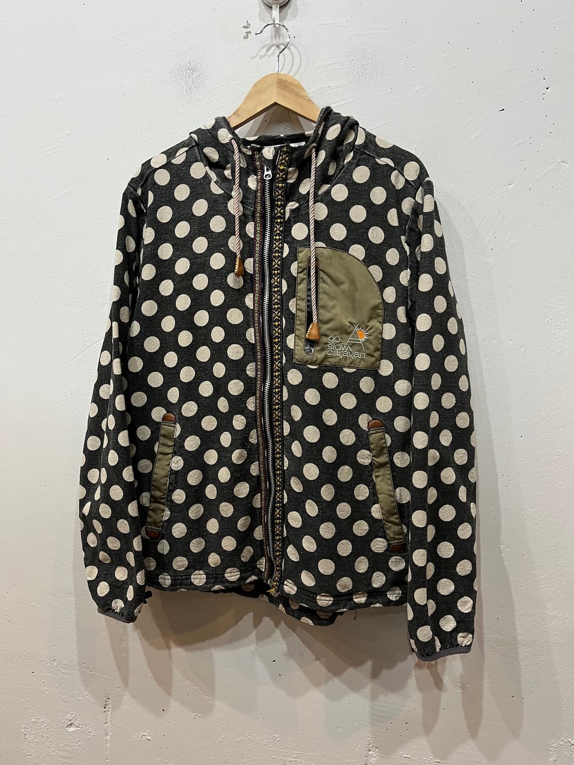 Go slow Caravan 린넨 블렌디드 도트 자켓 상품이미지1