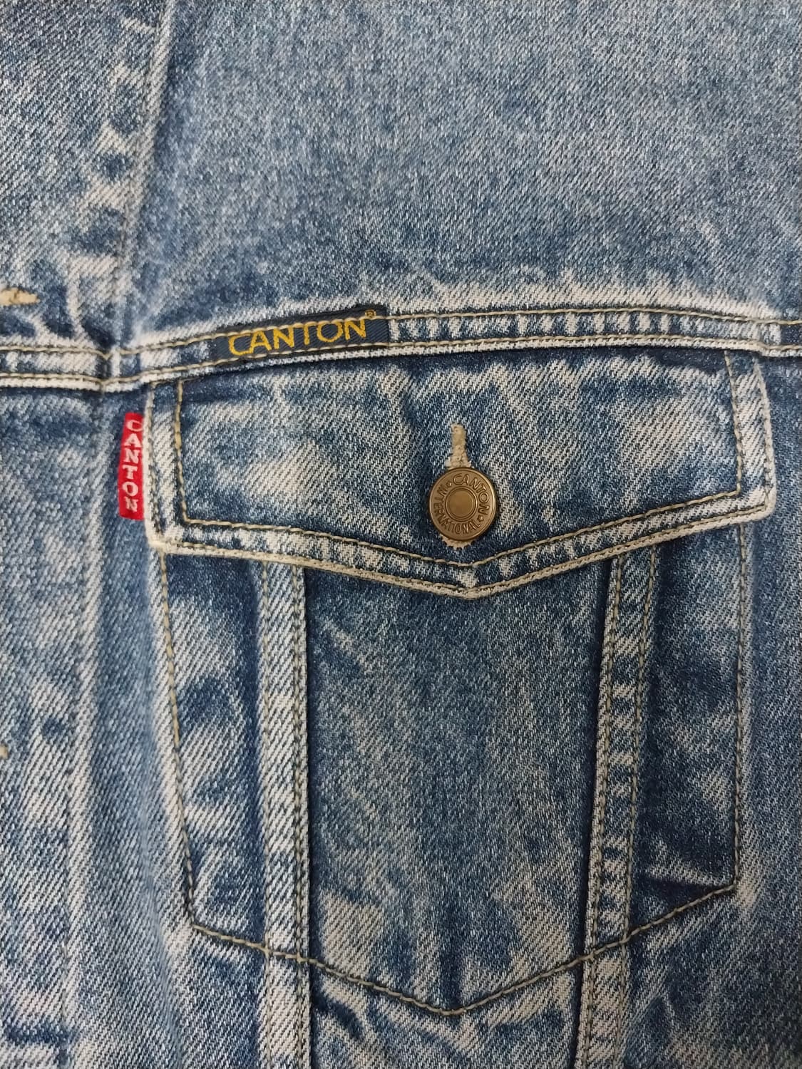 90s 일본 CANTON 데님 청자켓 LL 상품이미지2