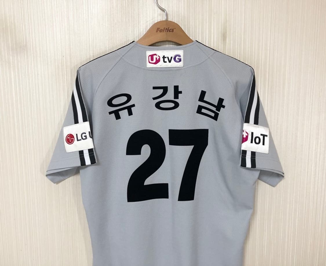 KBO 데상트 LG트윈스 어센틱 원정유니폼/져지 95 #27 유강남 상품이미지9