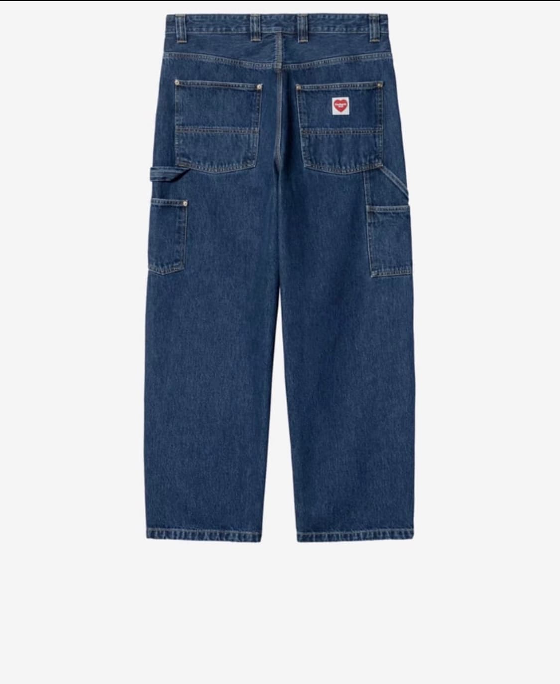 칼하트 WIP 내쉬 루즈 핏 더블 니 팬츠 블루 스톤 워시드 S사이즈 상품이미지1