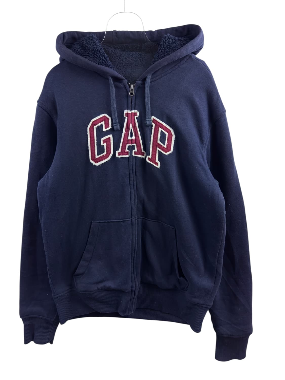 갭 네이비 버건디 퍼 후드집업1517 상품이미지1