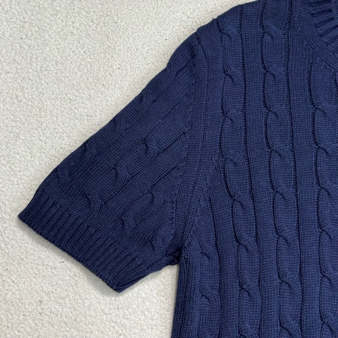 RALPH LAUREN 숏 슬리브 케이블 니트 M 상품이미지5