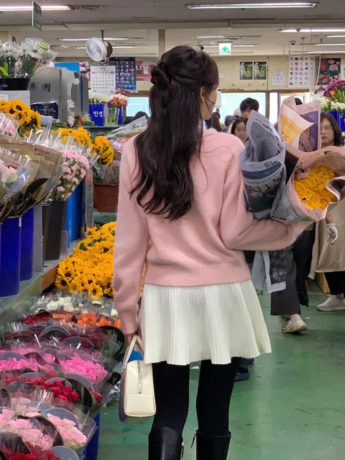아뜨랑스 앙고라 폭닥 가디건 민트 상품이미지3