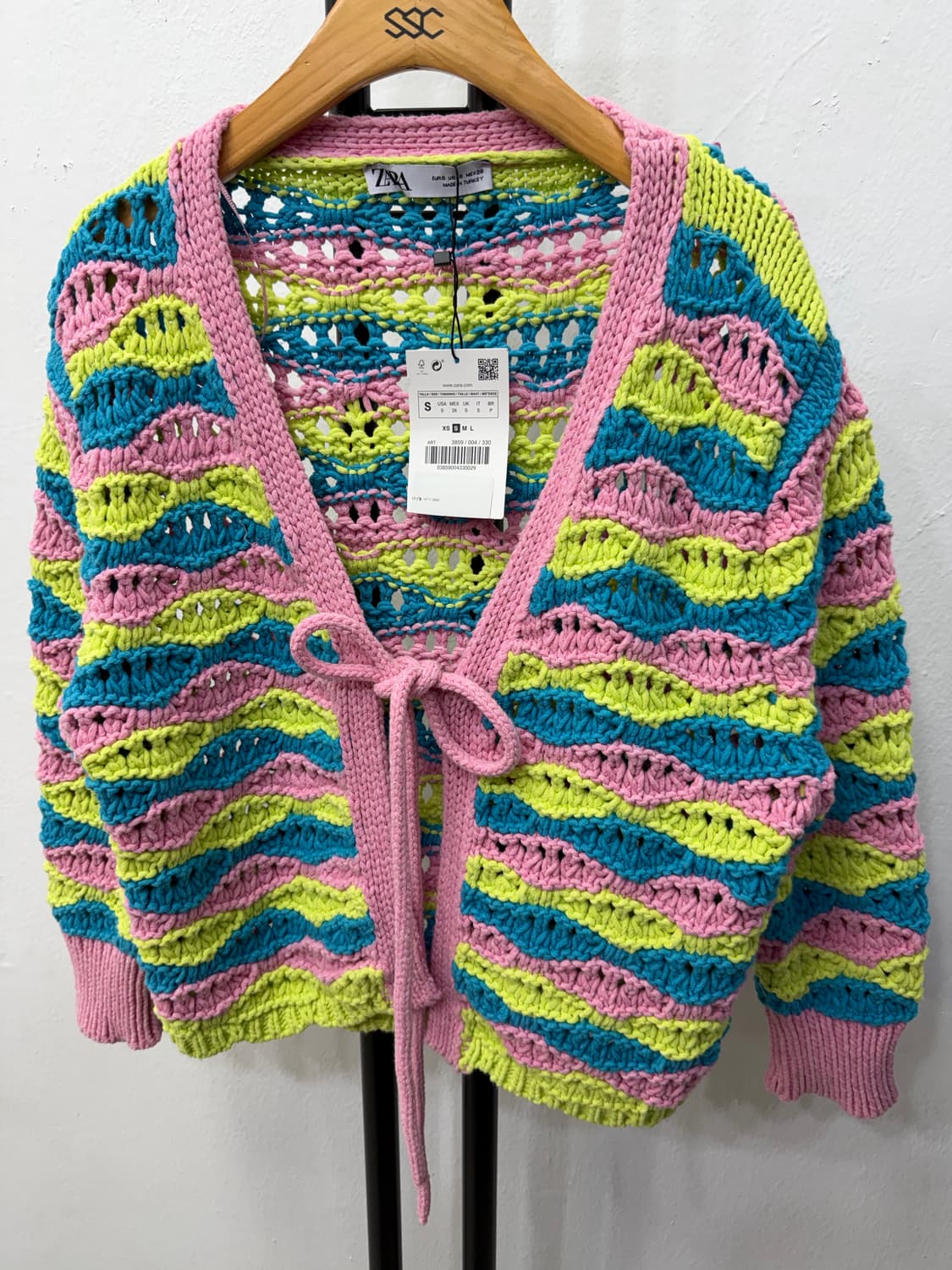 새제품) 자라 컬러풀 크로셰 니트 가디건 S 상품이미지3