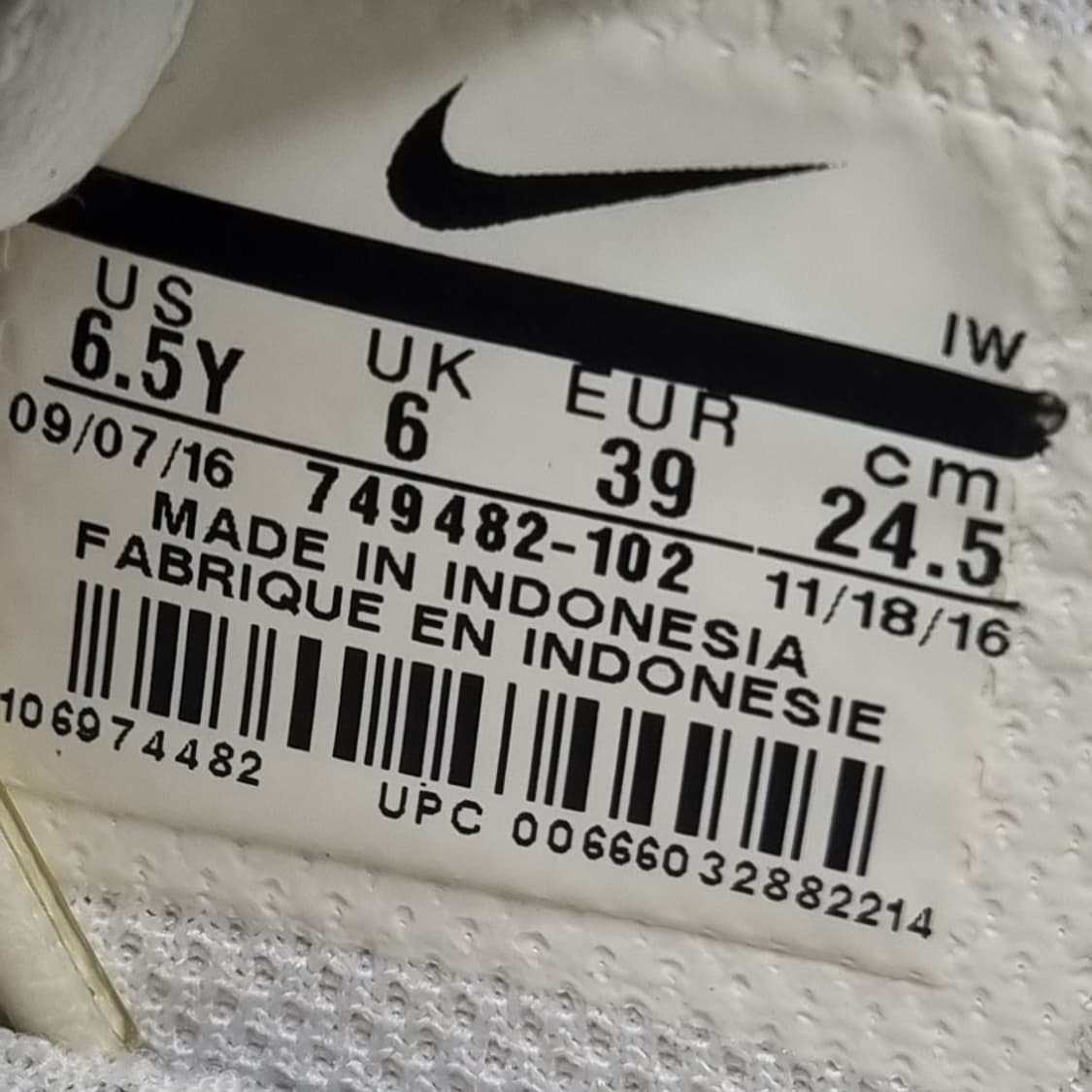 나이키 코르테즈 흰검 운동화245 상품이미지6