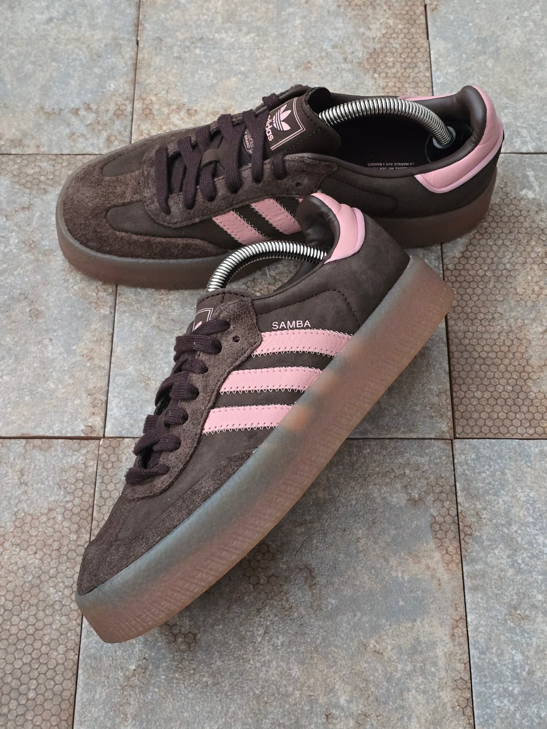 (240)아디다스 삼바 브라운 핑크 상품이미지3