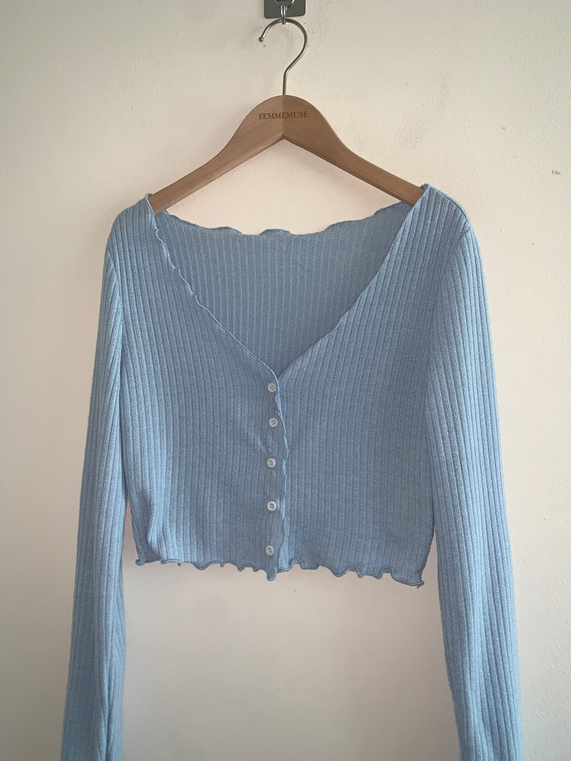 rill button cardigan(sky blue) 상품이미지2