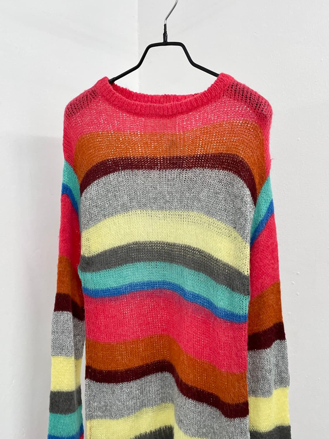 모헤어 하구미 스트라이프 니트 상품이미지5