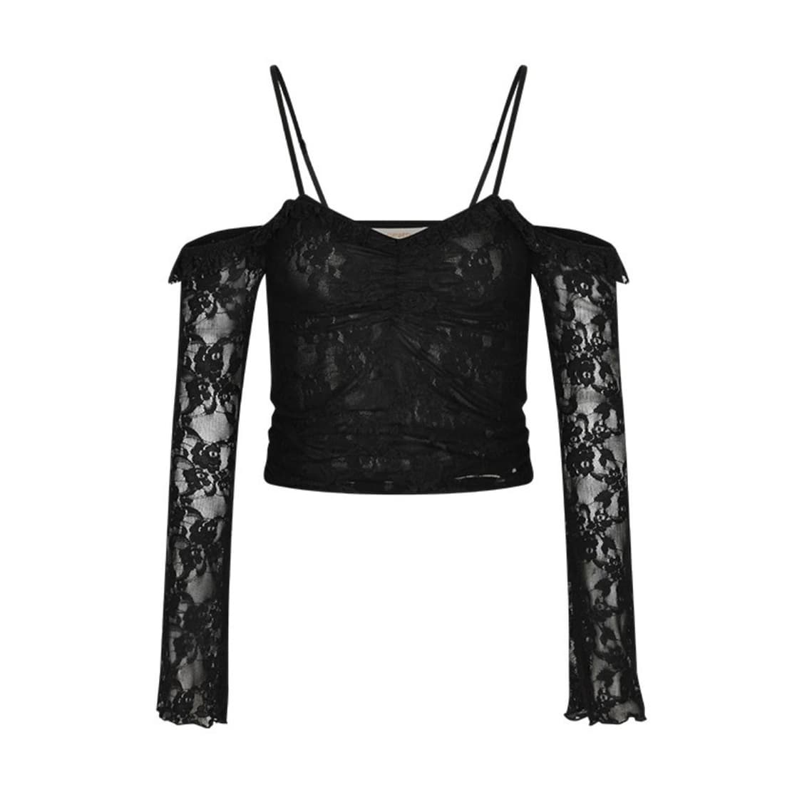 큐리티 C lace off-shoulder blouse 상품이미지1