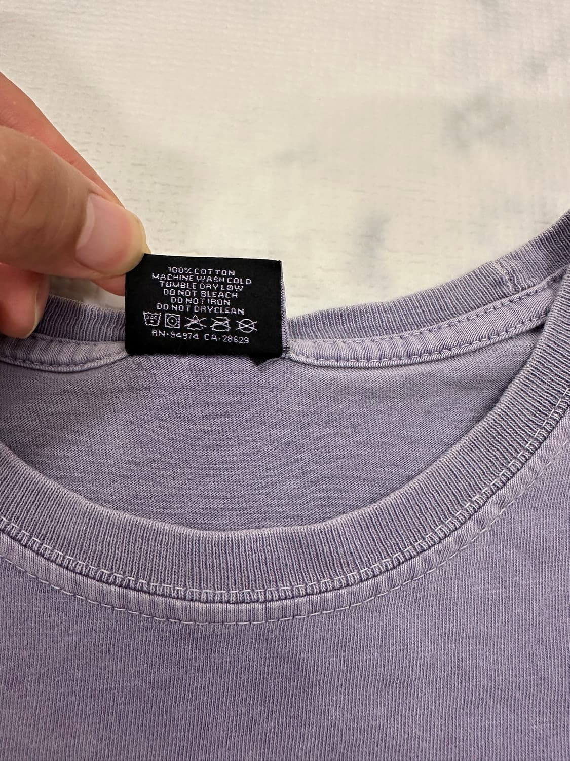 스투시(Stussy) 빈티지 퍼플 페인터 그래픽 반팔 티셔츠 (L) 상품이미지9