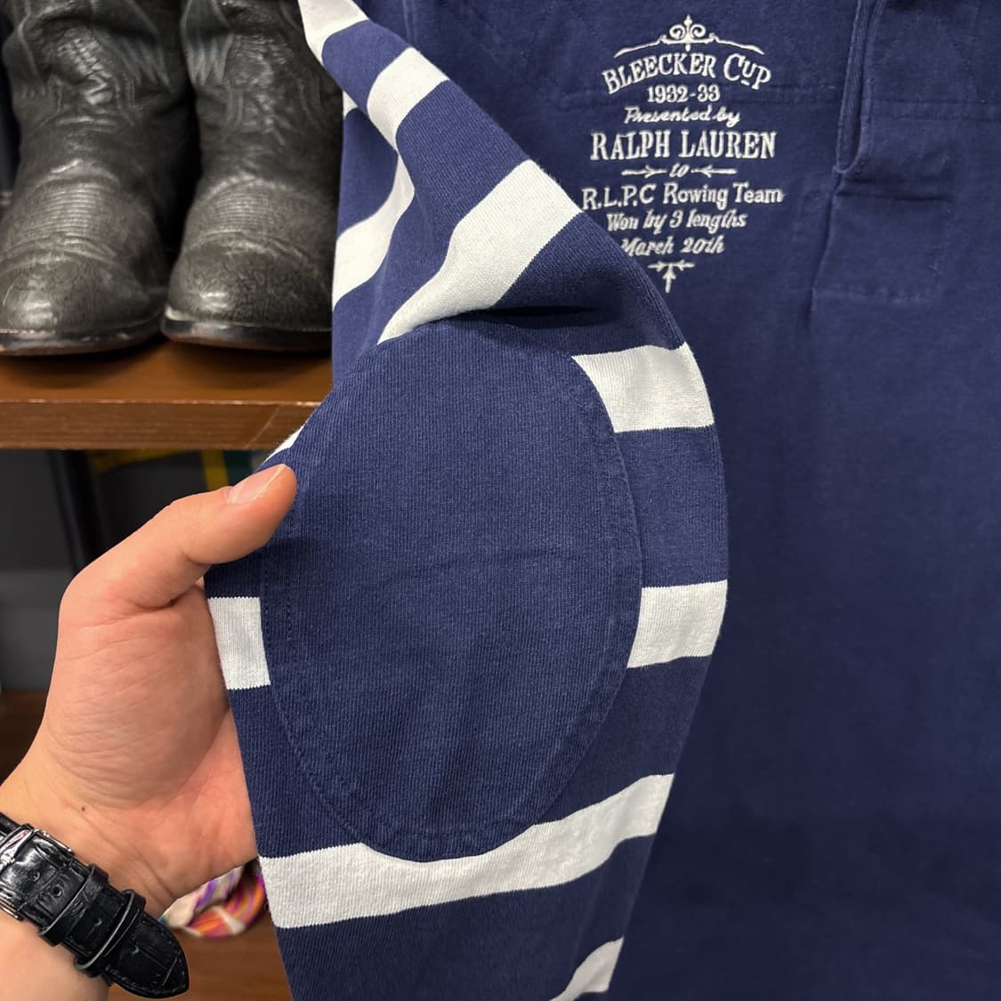 90s 폴로 랄프로렌 헤리티지 블리커 컵 자수 럭비셔츠 N362 상품이미지7