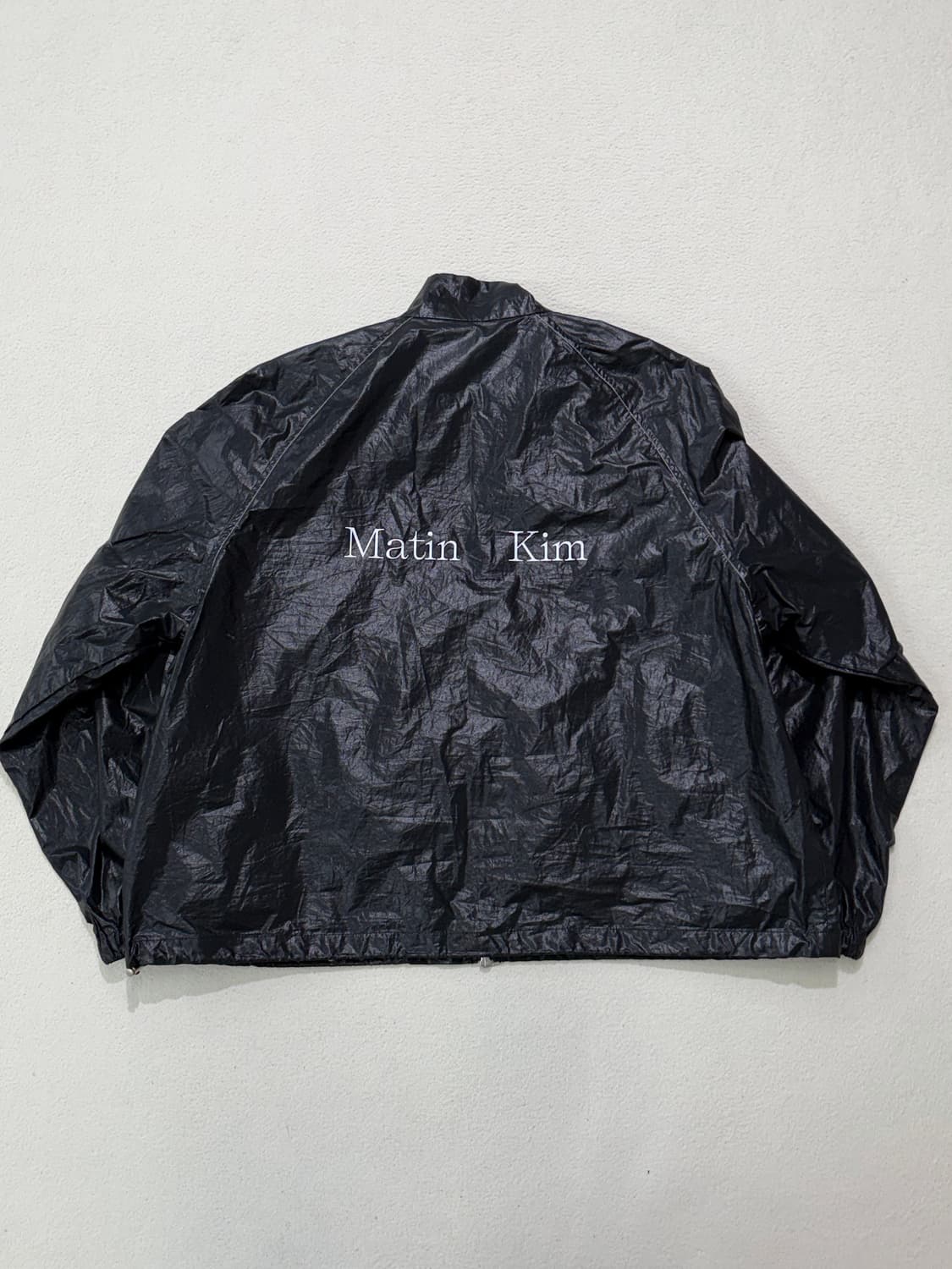 마뗑킴 로고 코팅 점퍼 OS 블랙 상품이미지3