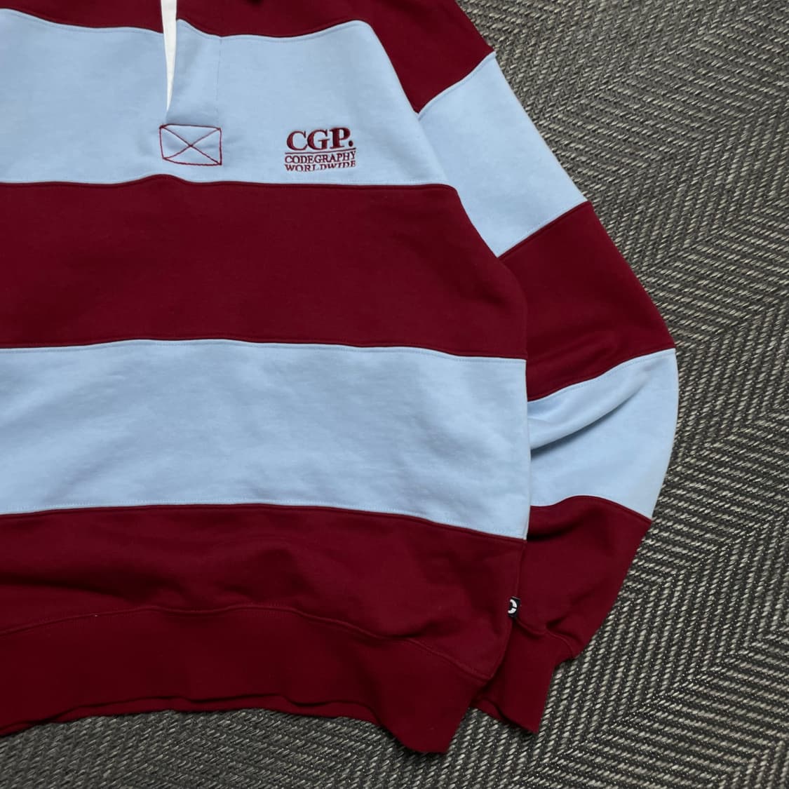 코드그라피 스몰로고 스트라이프 럭비 긴팔 티셔츠y 5282 상품이미지3