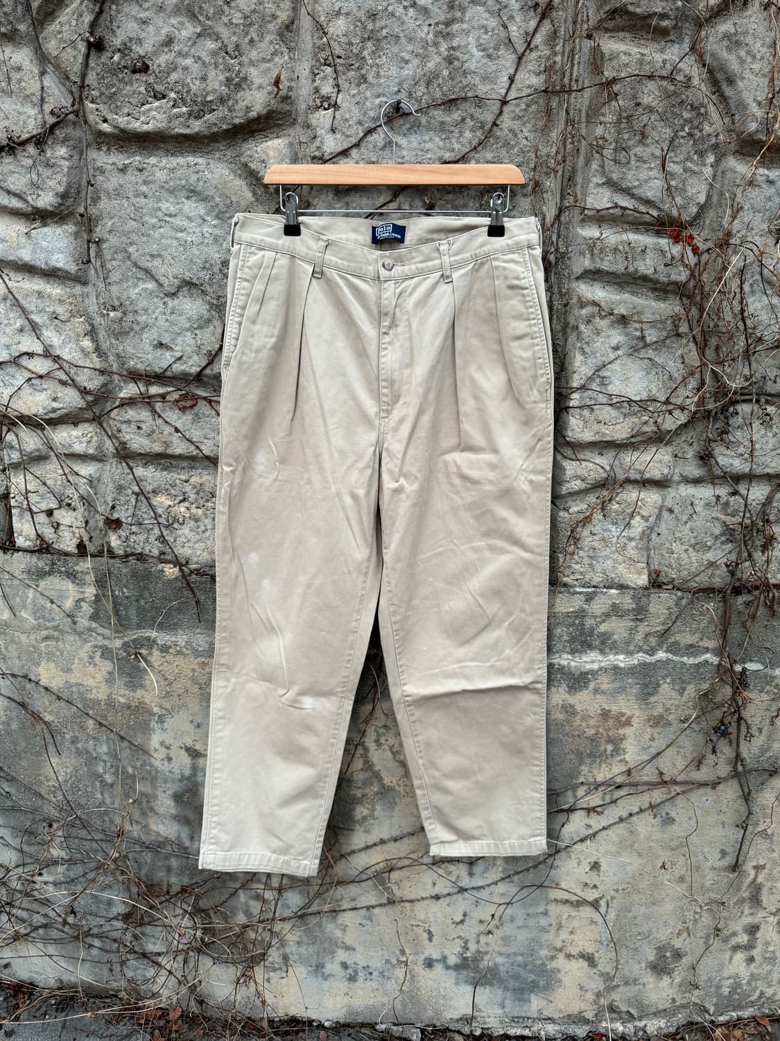 80~90s 폴로 랄프로렌 usa 빈티지 올드라벨 투턱 치노 팬츠 상품이미지1