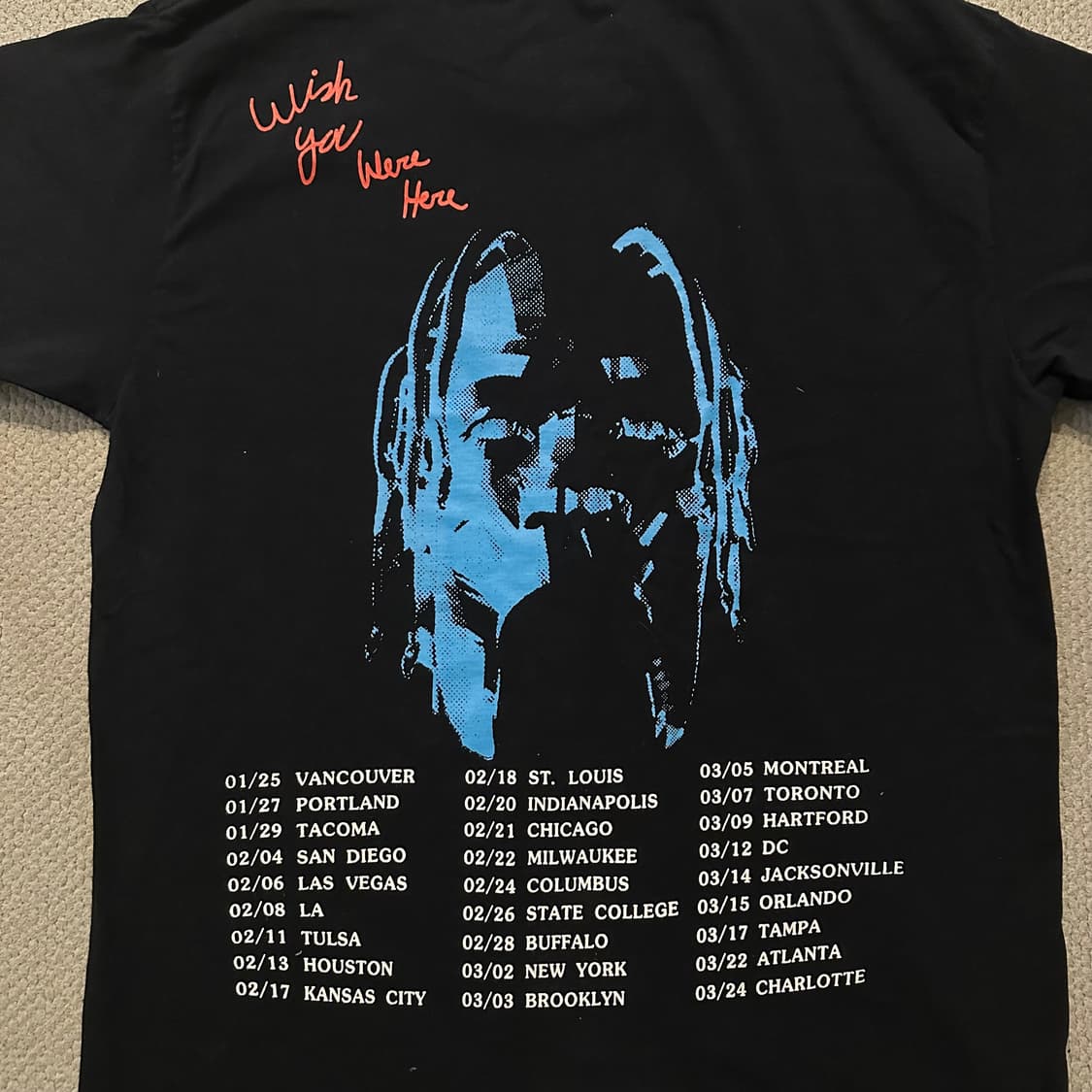 트래비스 스캇 아스트로월드 투어 공식 머천 티셔츠 상품이미지3