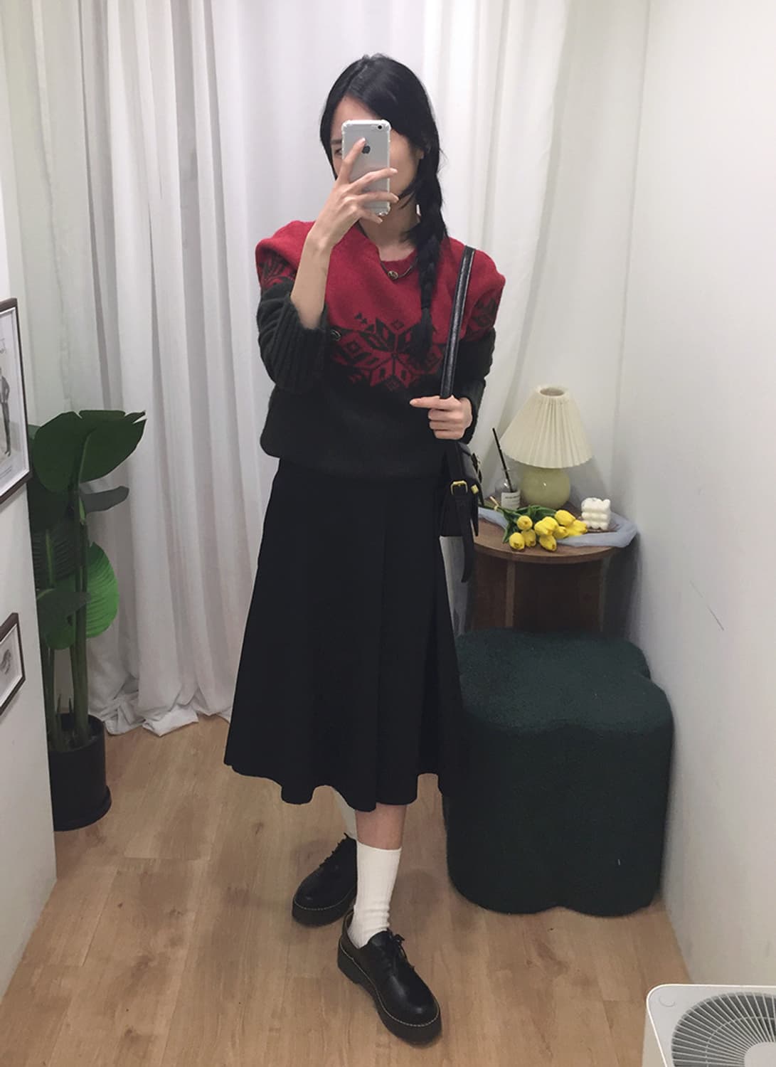 여성 라코스테 노르딕 오버핏 니트 100 상품이미지1