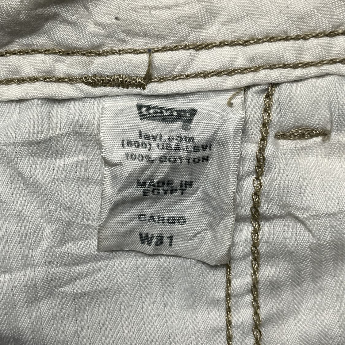LEVI'S 00s 리바이스 베이지 카고 워크 하프팬츠 A01237 상품이미지10