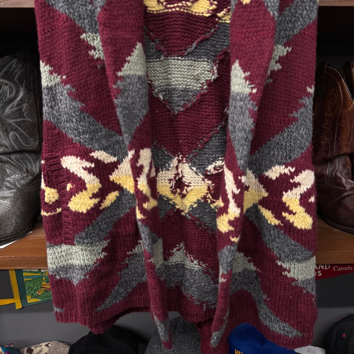 폴로 랄프로렌 신형 네이티브 패턴 벨티드 니트 가디건 N50 상품이미지4