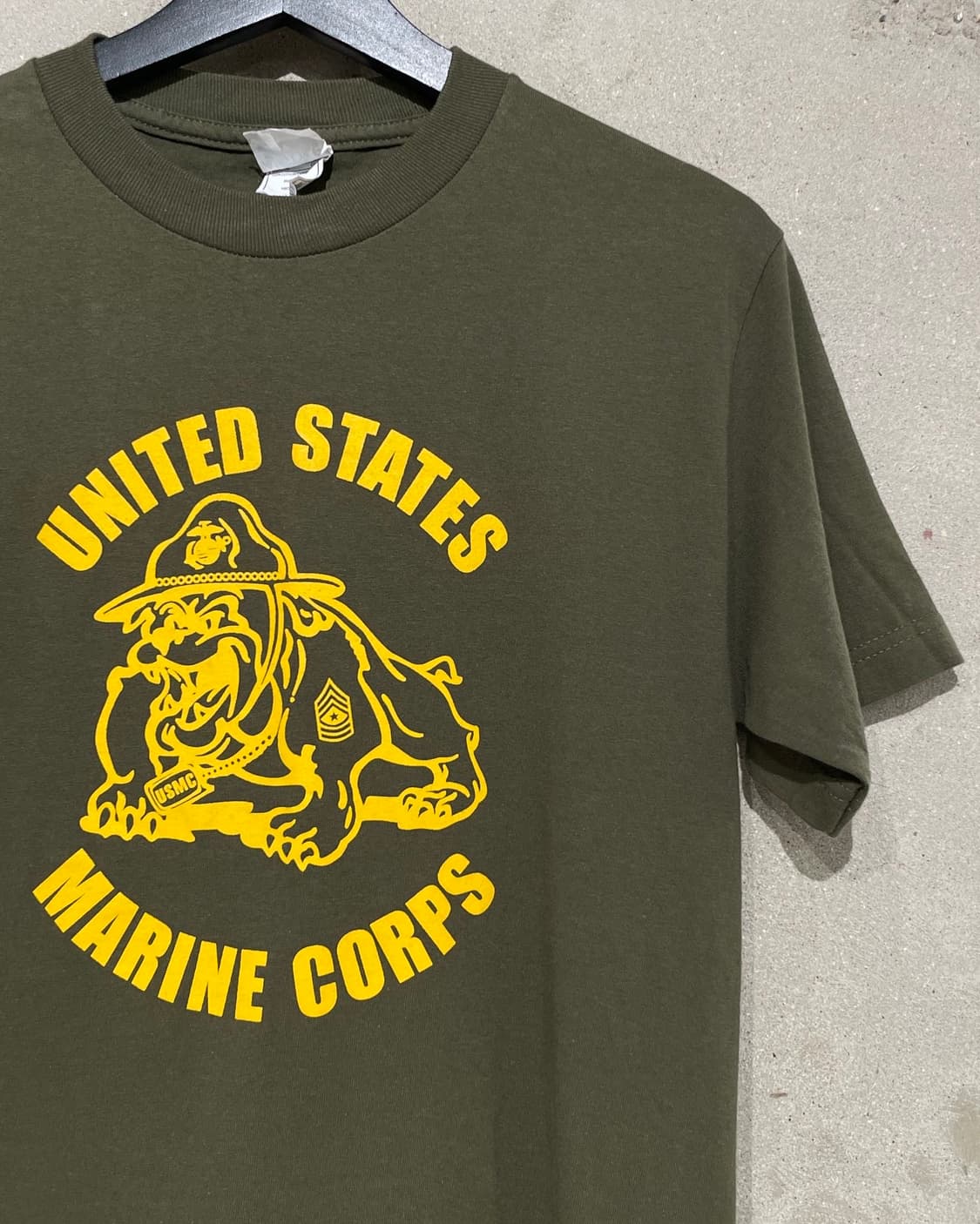 usmc 카키 불독 그래픽 코튼 하프티 상품이미지3