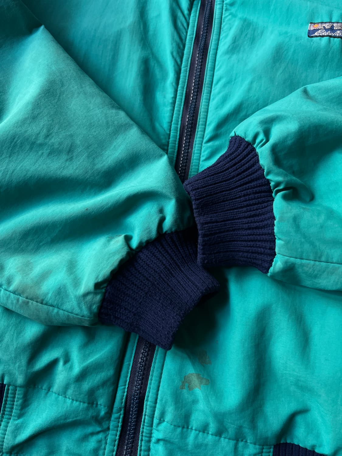 [XL]80's 에디바우어 Made in USA 나일론 쉘드 웜업 자켓 상품이미지5