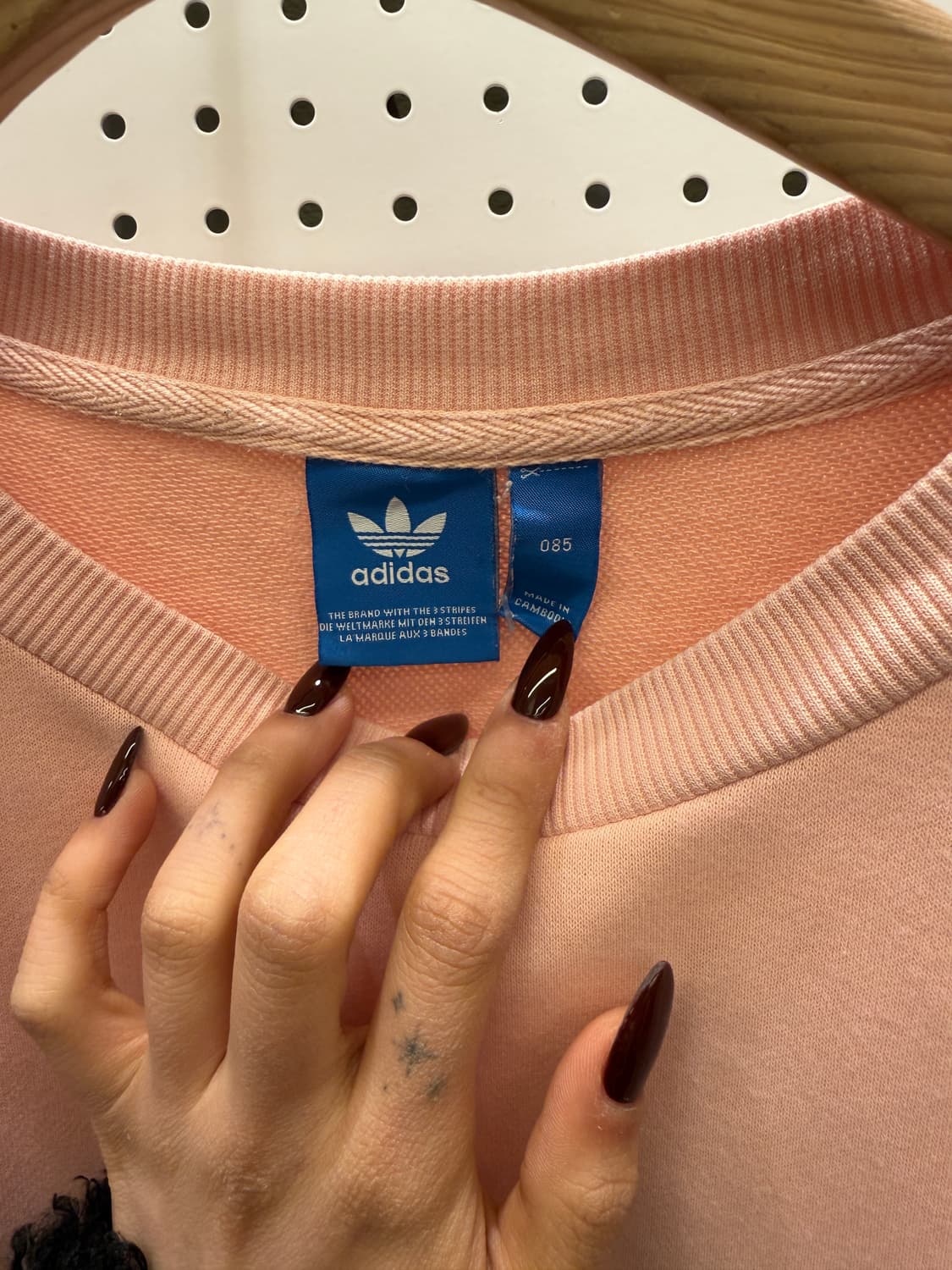 아디다스 오리지널 핑크 3라인 맨투맨 U1106 상품이미지5