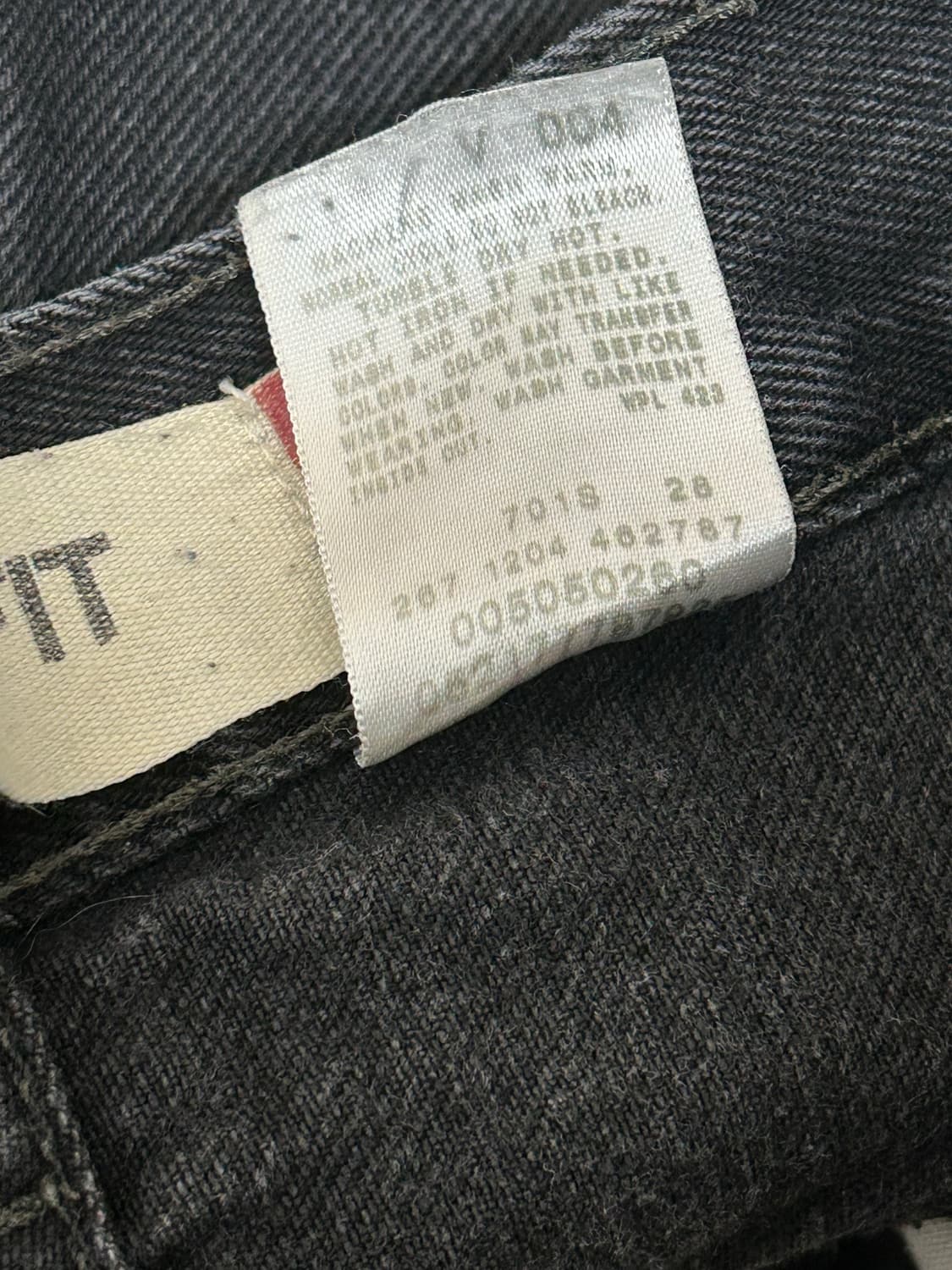 00s 리바이스 505 레귤러핏 블랙 워싱 데님팬츠 상품이미지6