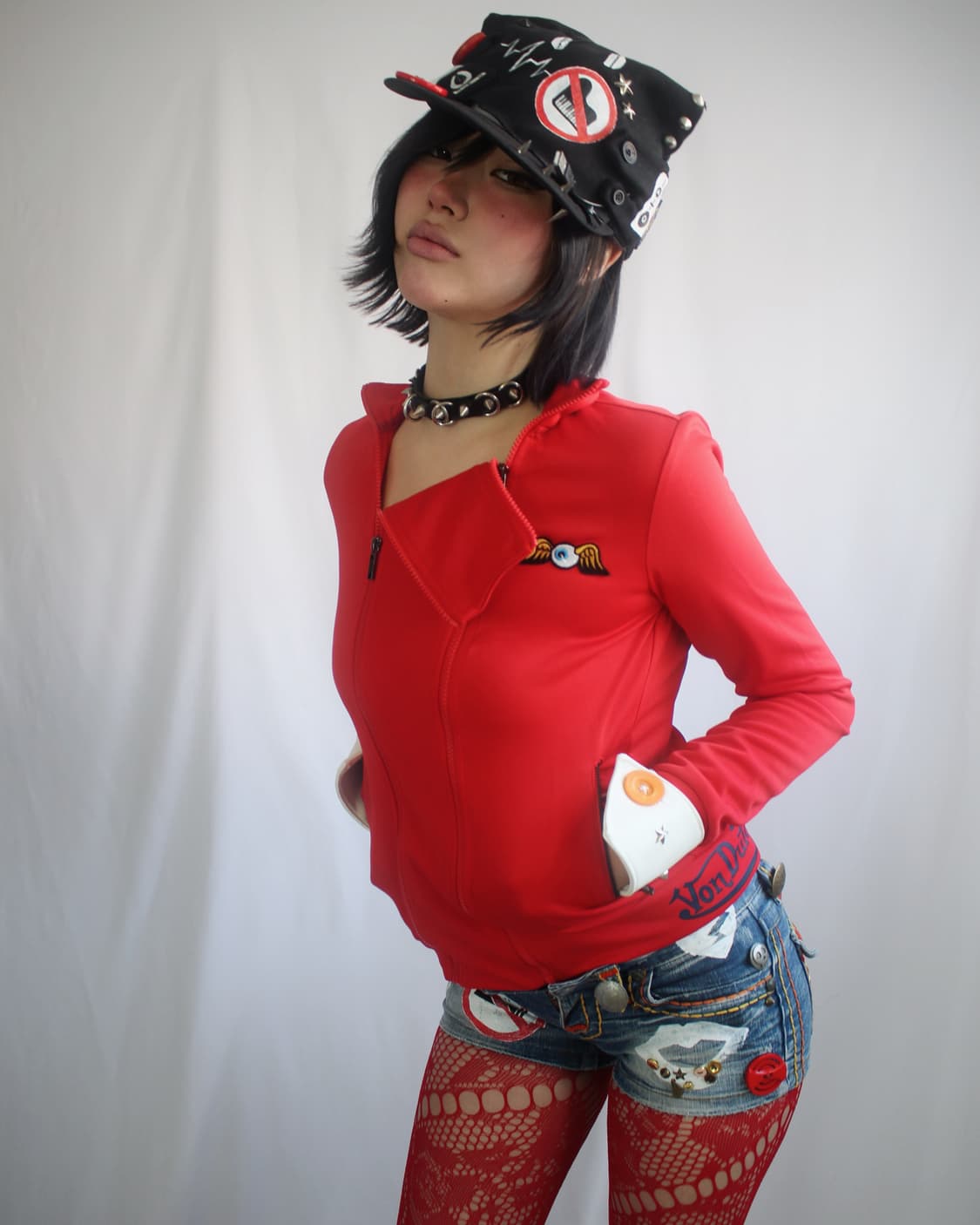 Kitsch Hand-Drawn Y2K Denim Shorts 상품이미지7