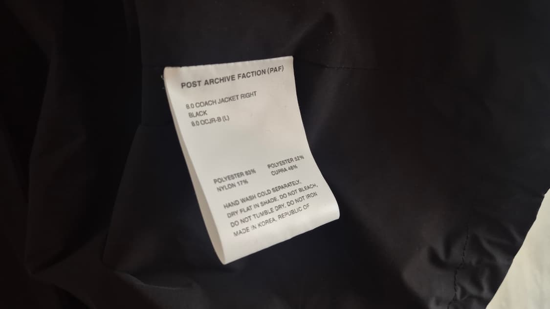 (PAF) 포스트아카이브팩션 코치자켓 8.0 right L 상품이미지6