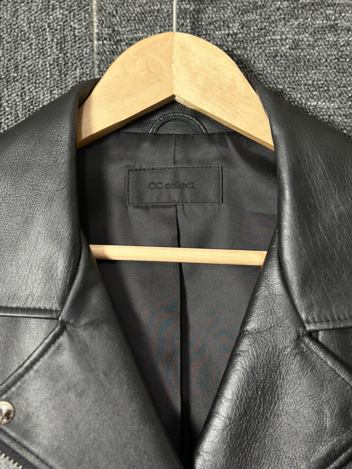 CC collect 가죽 라이더 자켓 블랙 160/66 상품이미지3