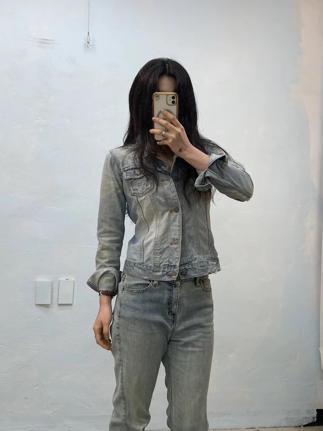 Abercrombie & Fitch washed denim jacket 상품이미지1