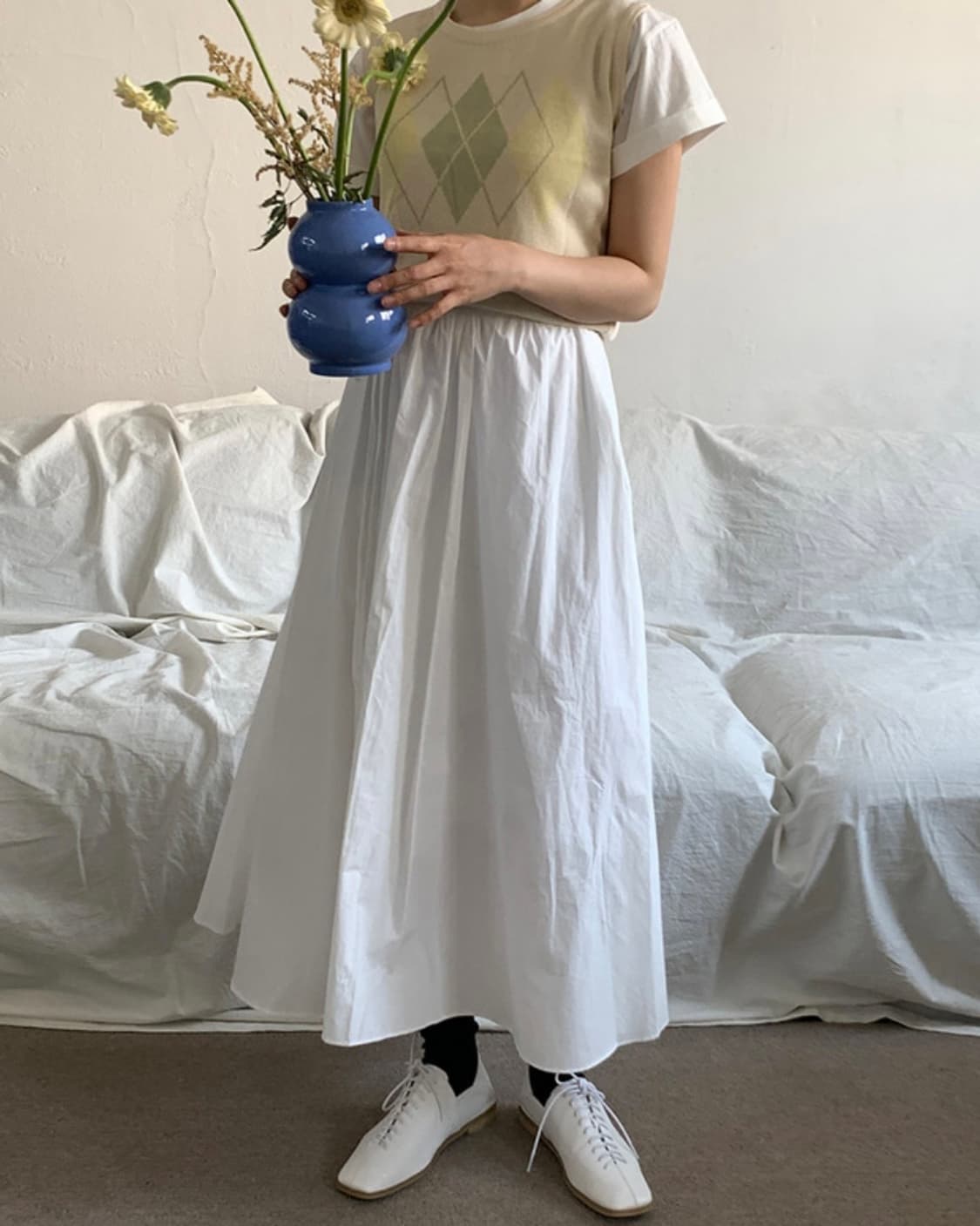 스트랩 리본 스커트 상품이미지2