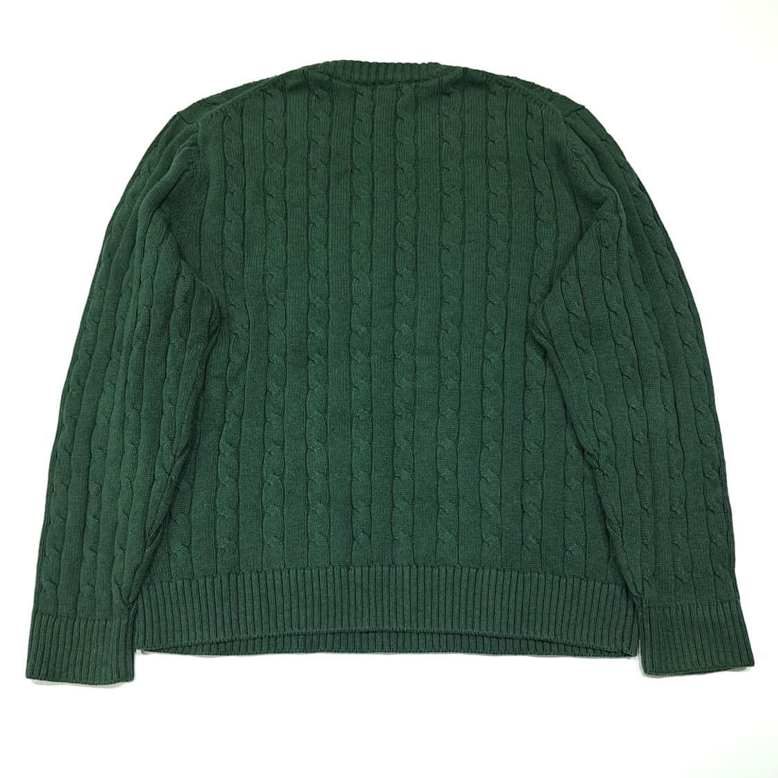 CL078 L 엘엘빈 시그니처 포레스트 그린 피셔맨 케이블 니트 상품이미지6