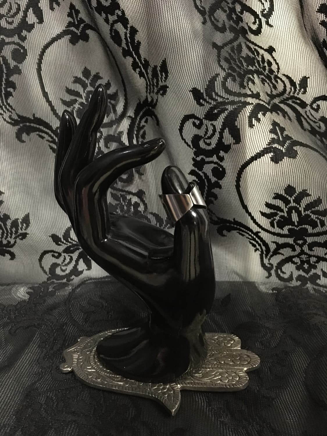 Vintage 핀터레스트 오리엔탈 볼드 실버 오픈링 반지 상품이미지7