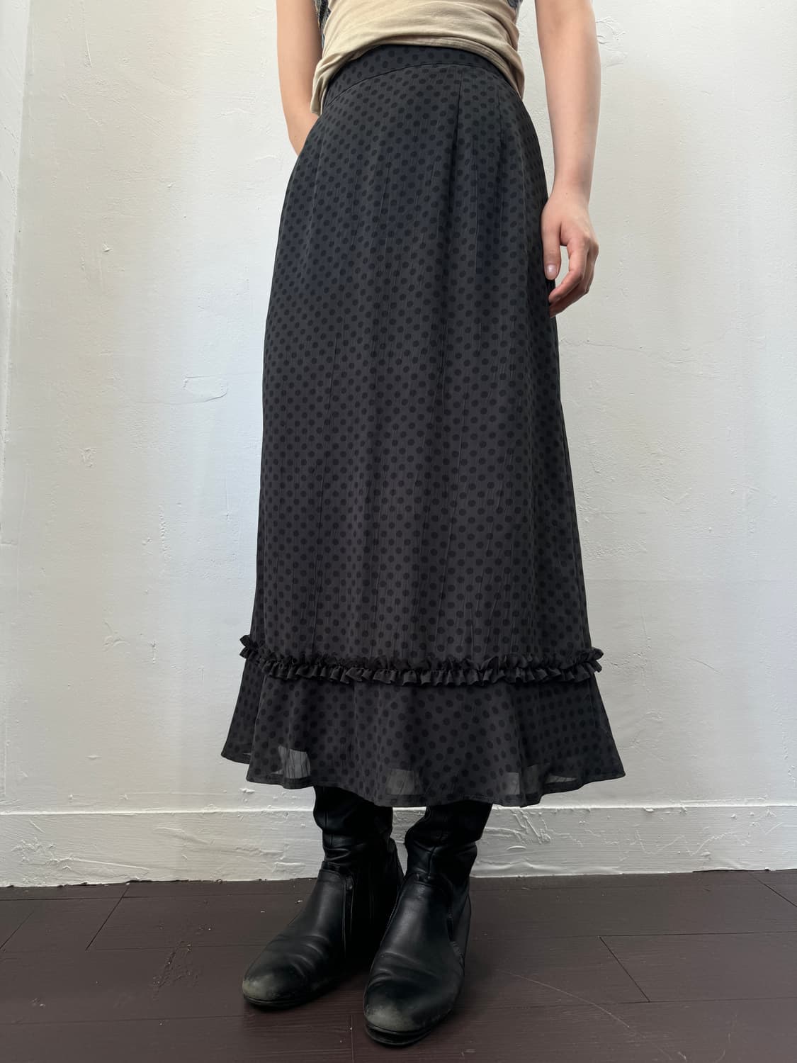 dot frill ling skirt 상품이미지1