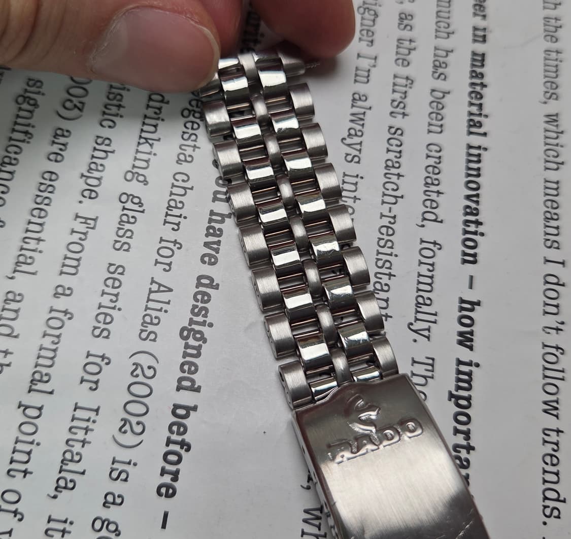 빈티지 라도 18mm 러그날개형 바둑이 메탈 브레이슬릿 시계줄  상품이미지4