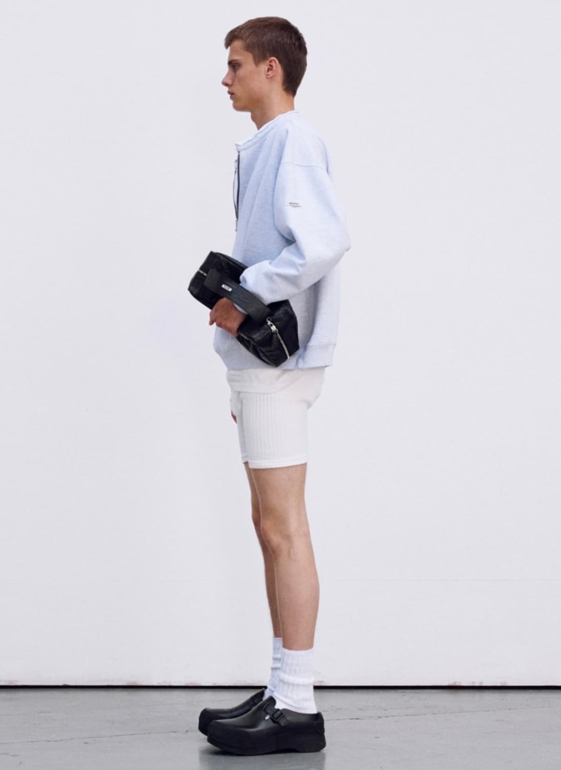 렉토 로우 엣지 카라 스탠드 하프집업 맨투맨 상품이미지4