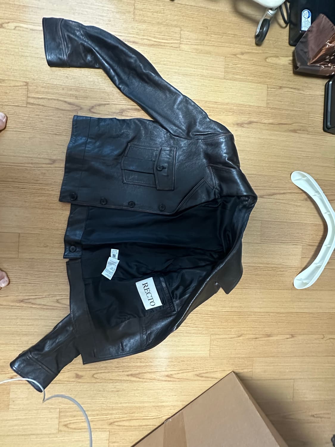 렉토 밀리터리 레더 자켓 M 상품이미지2