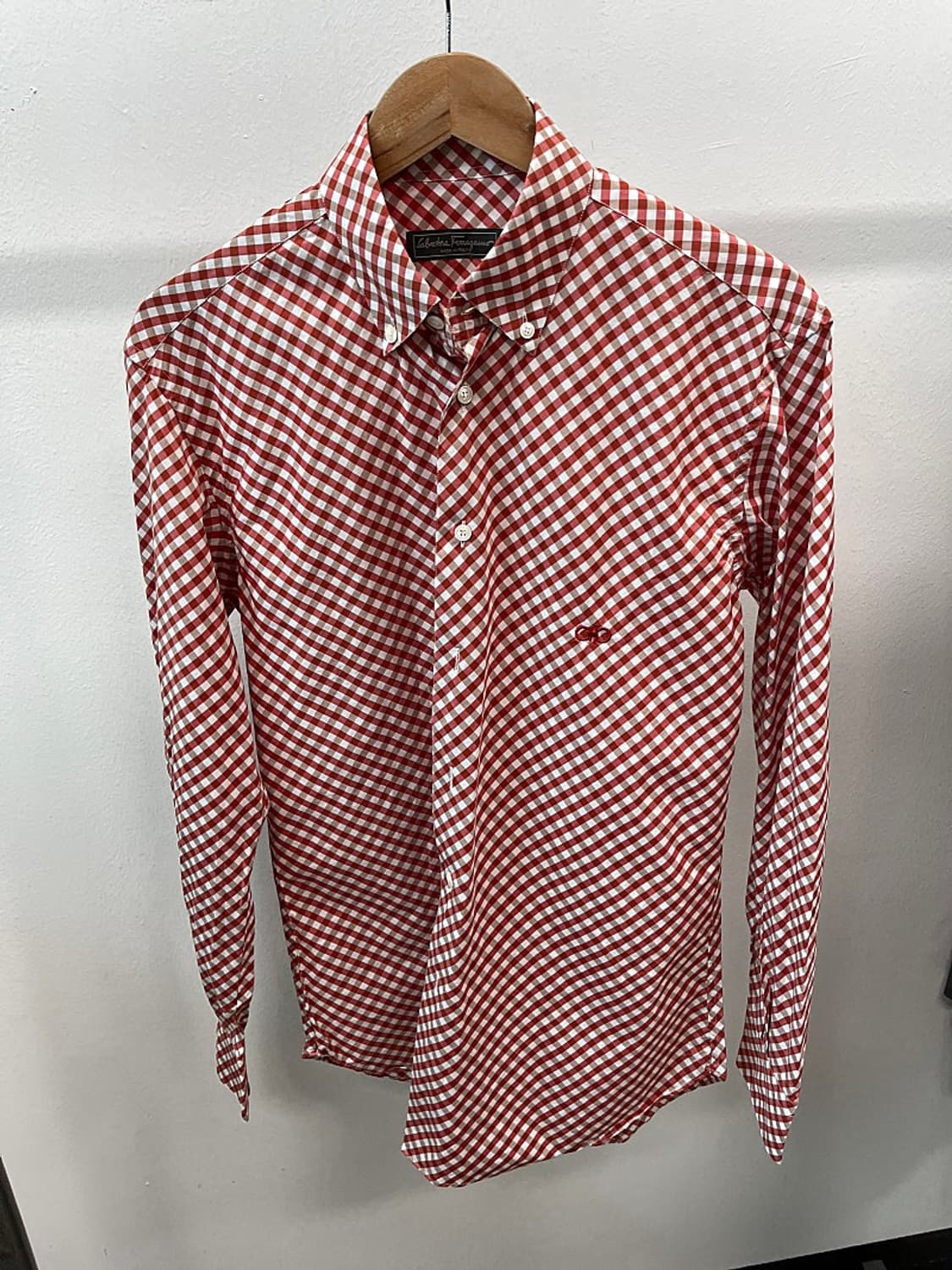 95) 페레가모 간치니 깅엄체크셔츠  상품이미지4