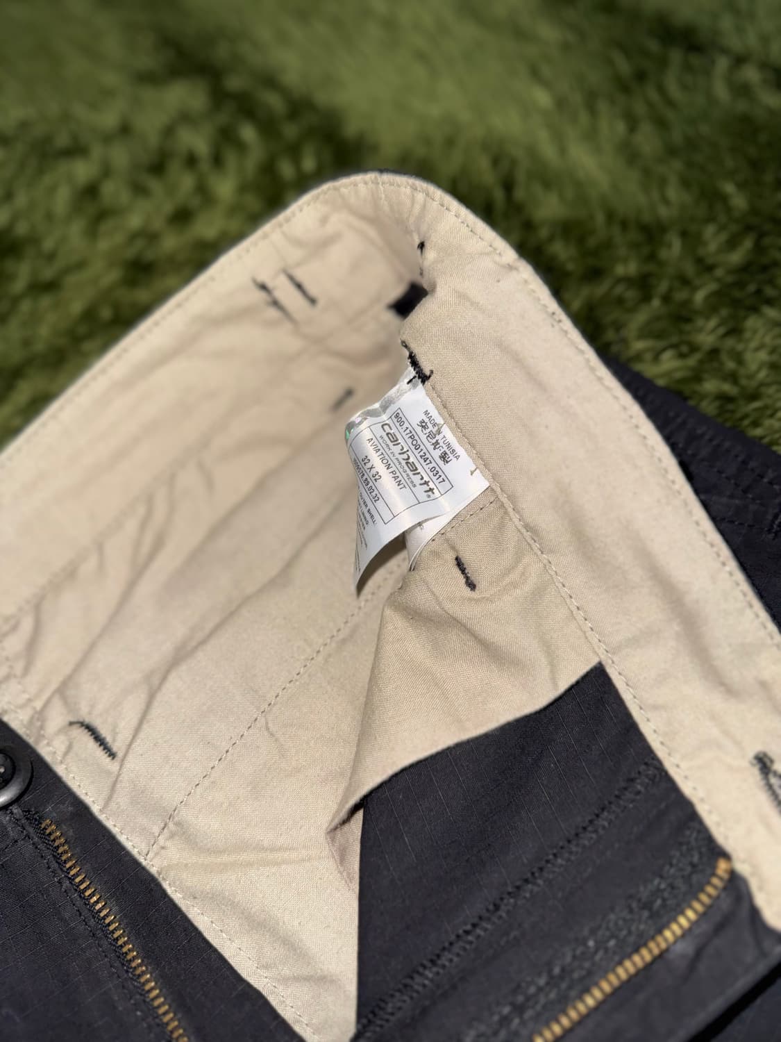 [32X32] 칼하트 WIP 에비에이션 카고 팬츠 블랙 상품이미지4