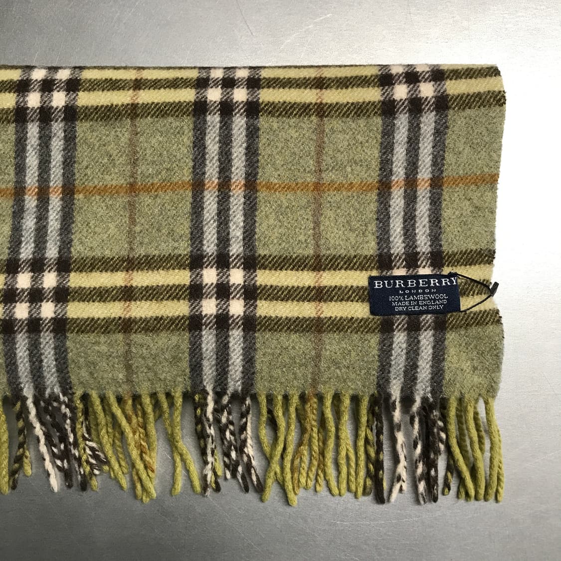 버버리 정품 램스울 머플러 그린 상품이미지3