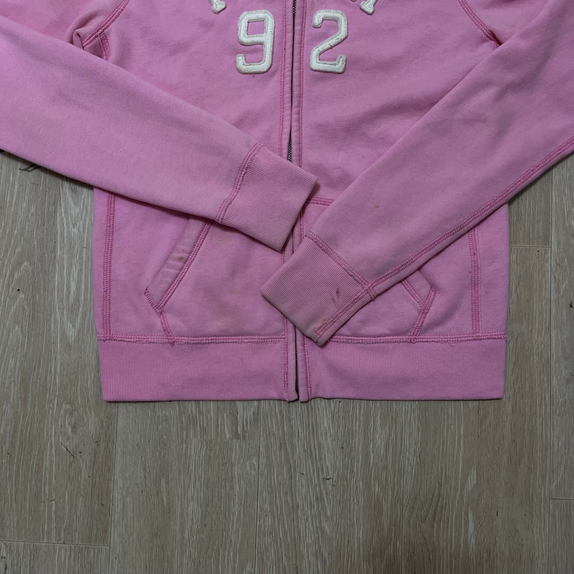 아베크롬비 여성 빅로고 핑크 후드집업 L(100) 상품이미지8