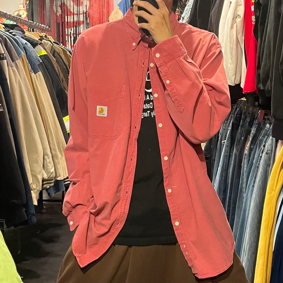 [IM] carhartt 칼하트 핑크 긴팔셔츠 상품이미지5