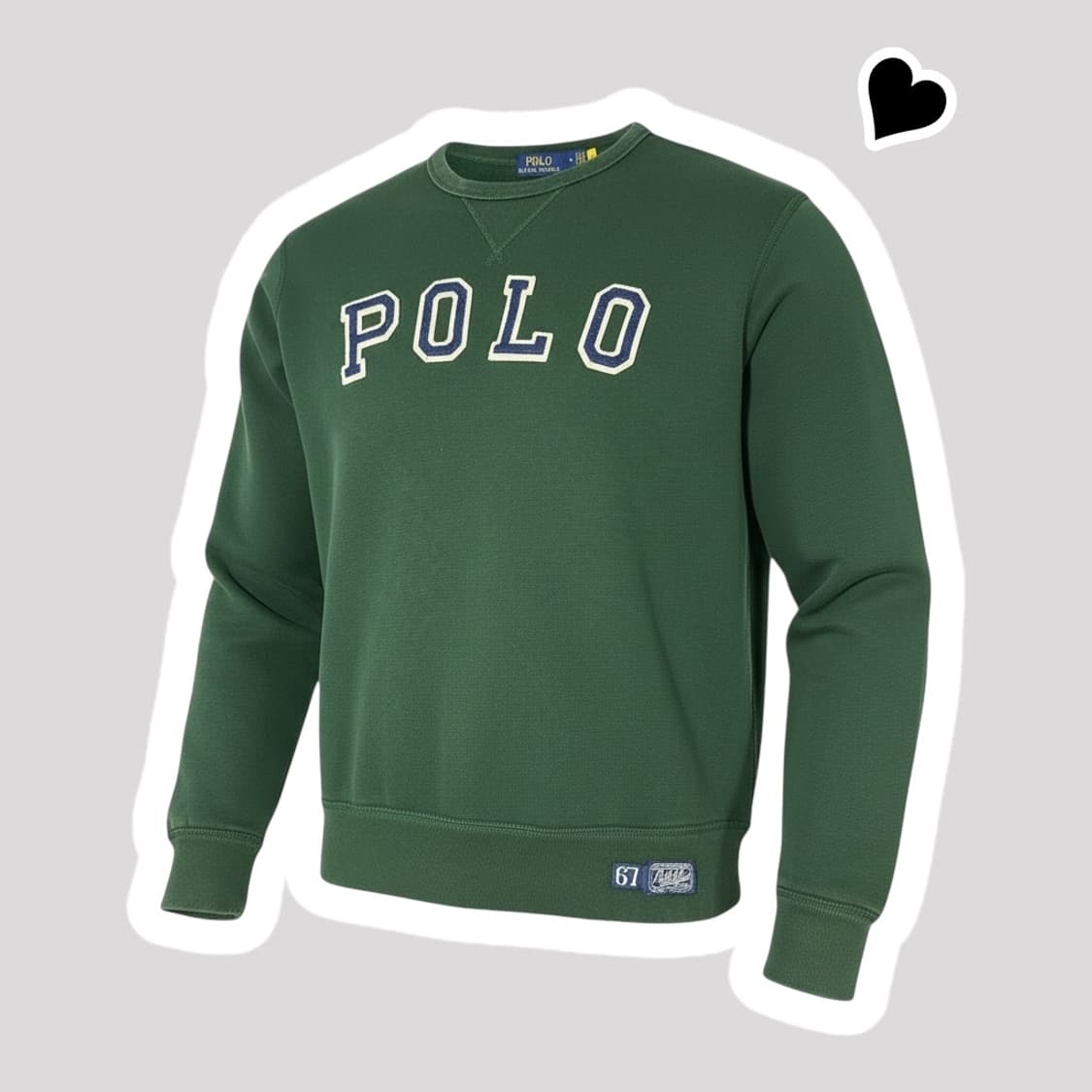 신형 QR라벨 폴로 랄프로렌 빅로고 딥그린 맨투맨 상품이미지1